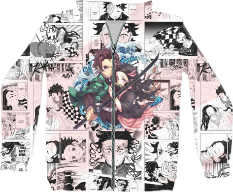 Unisex Zip-through Hoodie 3D - DEMON SLAYER: KIMETSU NO YAIBA [55] - Mfest