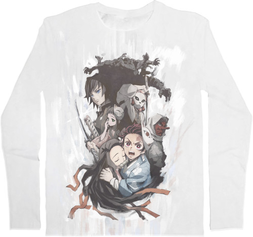 Men's Longsleeve Shirt 3D - DEMON SLAYER: KIMETSU NO YAIBA [57] - Mfest