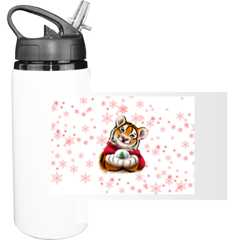 Sport Water Bottle - НОВОГОДНИЙ ТИГРЕНОК - Mfest