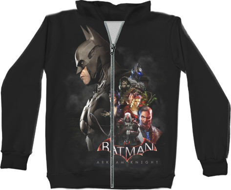 Unisex Zip-through Hoodie 3D - BATMAN (GAME) - Mfest