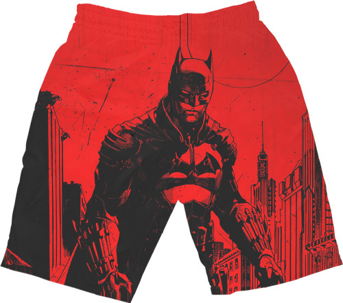 Men's Shorts 3D - BATMAN RED - Mfest