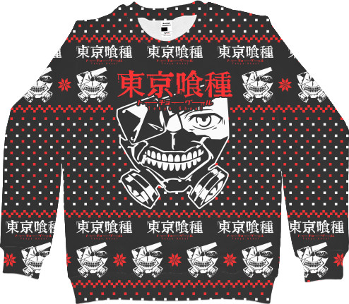 Men's Sweatshirt 3D - ТОКИЙСКИЙ ГУЛЬ (НОВЫЙ ГОД) - Mfest