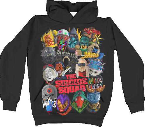 Kids' Hoodie 3D - ОТРЯД САМОУБИЙЦ (ВСЕ ПЕРСОНАЖИ) - Mfest