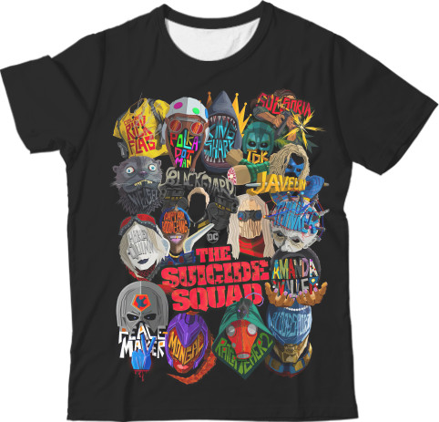 Kids' T-Shirt 3D - ОТРЯД САМОУБИЙЦ (ВСЕ ПЕРСОНАЖИ) - Mfest