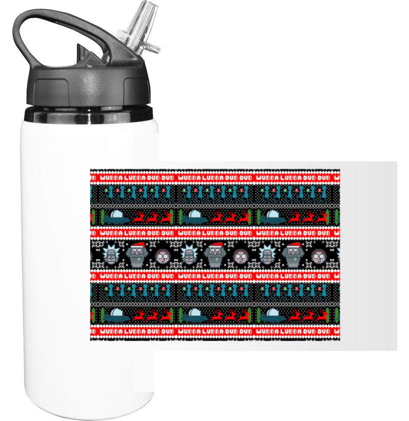 Sport Water Bottle - РИК И МОРТИ (НОВЫЙ ГОД) 2 - Mfest