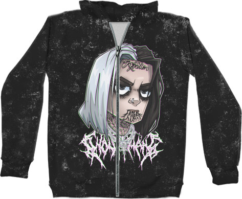 Unisex Zip-through Hoodie 3D - Ghostemane [12] - Mfest