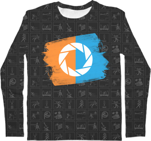 Men's Longsleeve Shirt 3D - PORTAL 2 [17] - Mfest