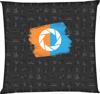 Square Throw Pillow - PORTAL 2 [17] - Mfest