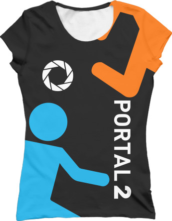 Women's T-Shirt 3D - PORTAL 2 [16] - Mfest