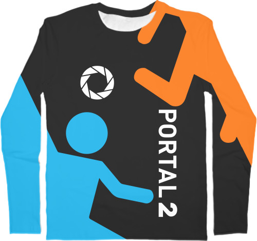 Men's Longsleeve Shirt 3D - PORTAL 2 [16] - Mfest