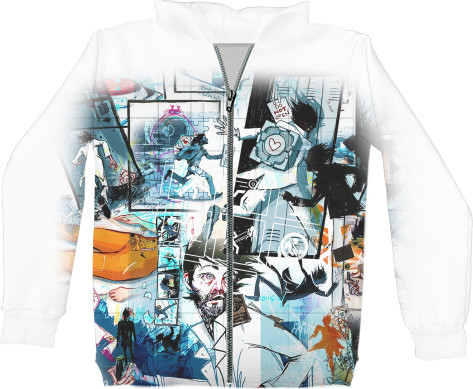 Unisex Zip-through Hoodie 3D - PORTAL 2 [13] - Mfest