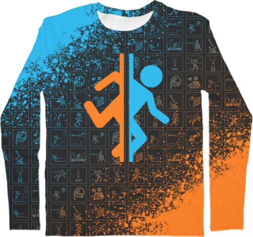 Men's Longsleeve Shirt 3D - PORTAL 2 [8] - Mfest