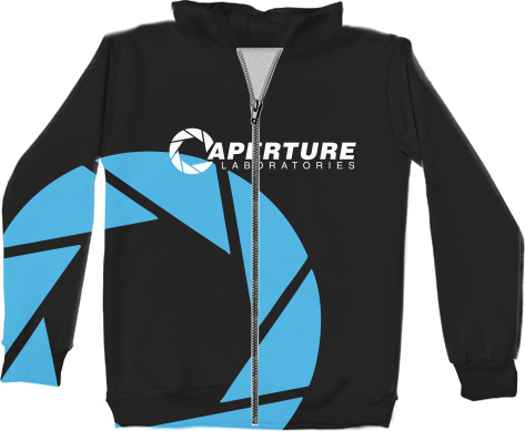 Unisex Zip-through Hoodie 3D - PORTAL 2 [10] - Mfest