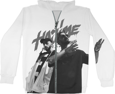 Unisex Zip-through Hoodie 3D - HAJIME [9] - Mfest