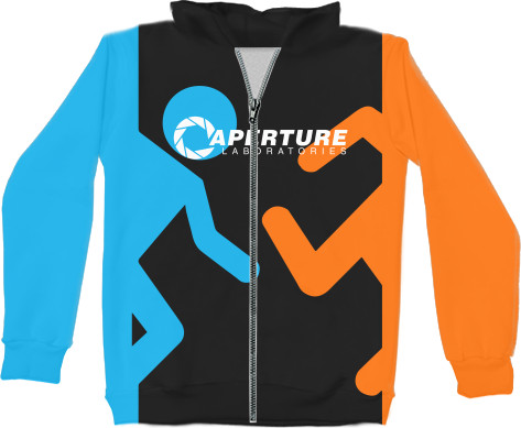 Unisex Zip-through Hoodie 3D - PORTAL 2 [4] - Mfest