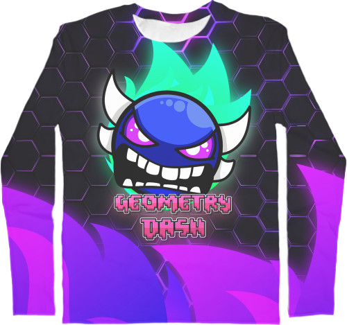 Men's Longsleeve Shirt 3D - Geometry Dash [7] - Mfest