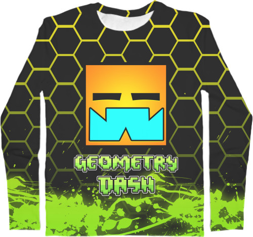 Men's Longsleeve Shirt 3D - Geometry Dash [8] - Mfest