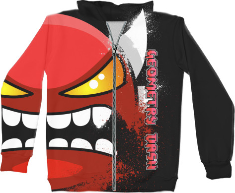 Unisex Zip-through Hoodie 3D - Geometry Dash [13] - Mfest