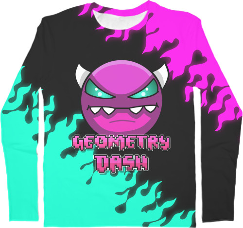 Men's Longsleeve Shirt 3D - Geometry Dash [14] - Mfest