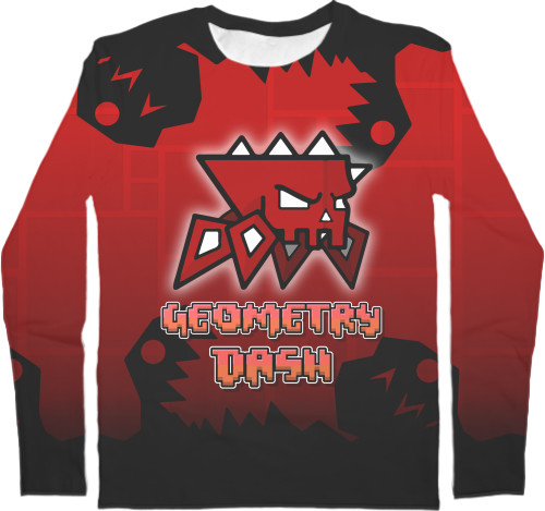 Kids' Longsleeve Shirt 3D - Geometry Dash [17] - Mfest