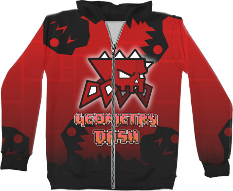 Unisex Zip-through Hoodie 3D - Geometry Dash [17] - Mfest