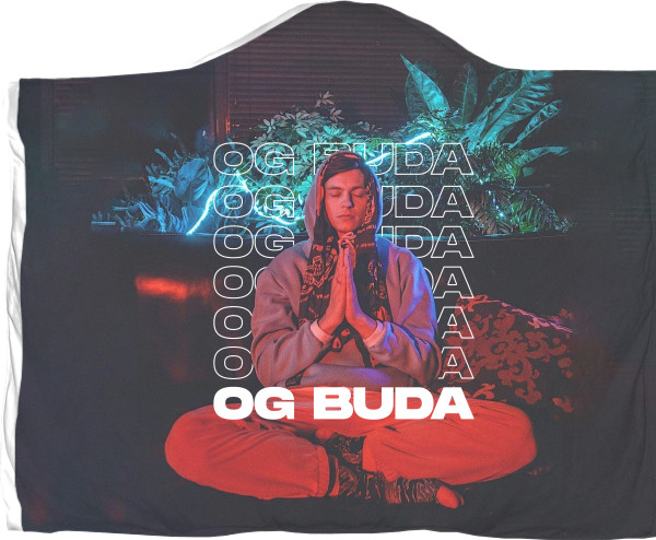 Плед с капюшоном 3D - OG BUDA (6) - Mfest