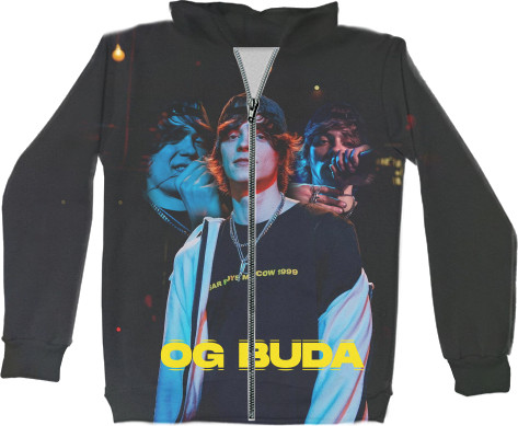 Unisex Zip-through Hoodie 3D - OG BUDA (3) - Mfest