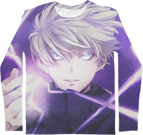 Kids' Longsleeve Shirt 3D - Gojo Satoru (Eyes) - Mfest