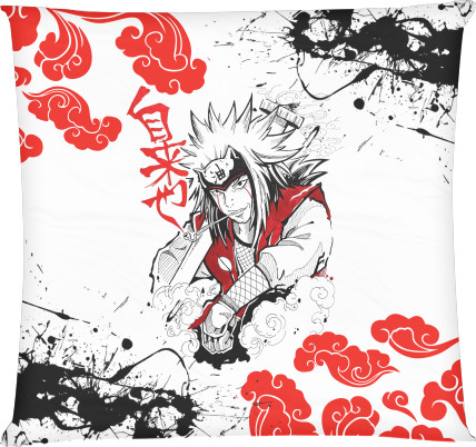 Square Throw Pillow - JIRAIYA (PENCIL ART) - Mfest