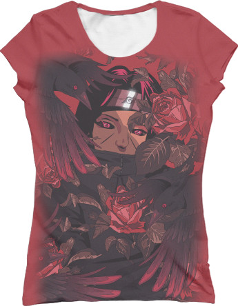 Women's T-Shirt 3D - Itachi (Roses) - Mfest