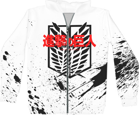 Unisex Zip-through Hoodie 3D - АТАКА ТИТАНОВ (ATTACK ON TITANS) 25 - Mfest