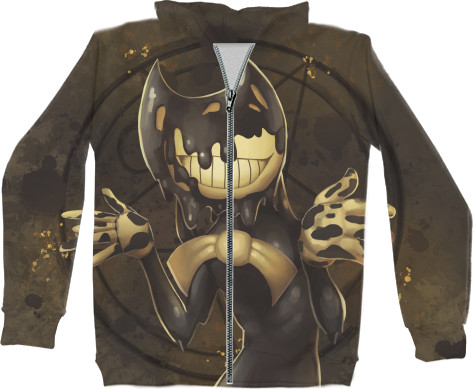 Unisex Zip-through Hoodie 3D - BENDY AND THE INK MACHINE 37 - Mfest