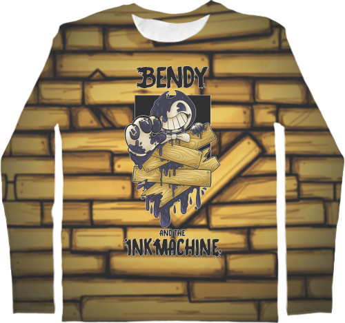 Men's Longsleeve Shirt 3D - BENDY AND THE INK MACHINE 35 - Mfest