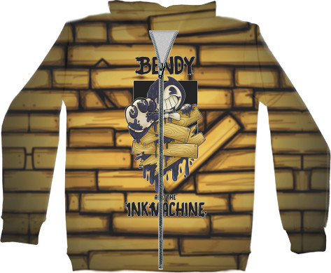 Unisex Zip-through Hoodie 3D - BENDY AND THE INK MACHINE 35 - Mfest