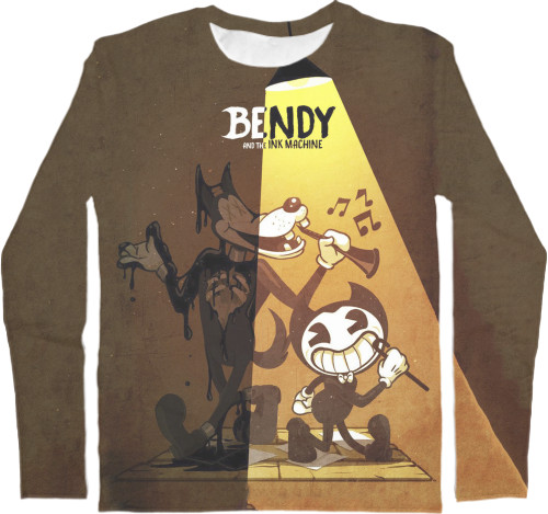 Men's Longsleeve Shirt 3D - BENDY AND THE INK MACHINE 34 - Mfest