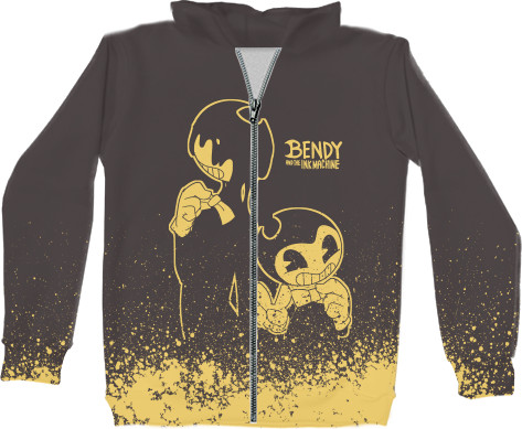 Unisex Zip-through Hoodie 3D - BENDY AND THE INK MACHINE 33 - Mfest