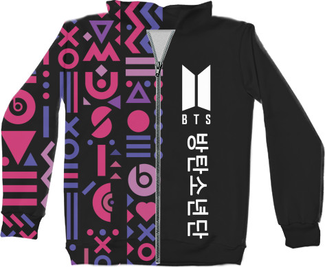 Unisex Zip-through Hoodie 3D - BTS [12] - Mfest