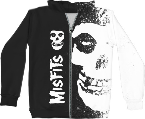 Unisex Zip-through Hoodie 3D - MISFITS [4] - Mfest