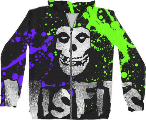 Unisex Zip-through Hoodie 3D - MISFITS [1] - Mfest