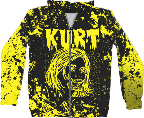 Unisex Zip-through Hoodie 3D - NIRVANA (29) - Mfest