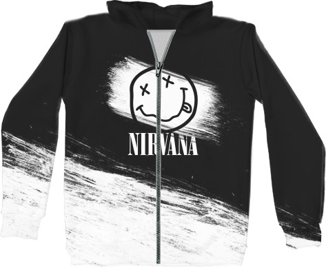 Unisex Zip-through Hoodie 3D - NIRVANA (28) - Mfest