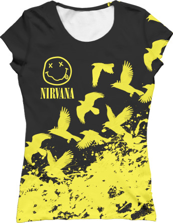 Women's T-Shirt 3D - NIRVANA (27) - Mfest