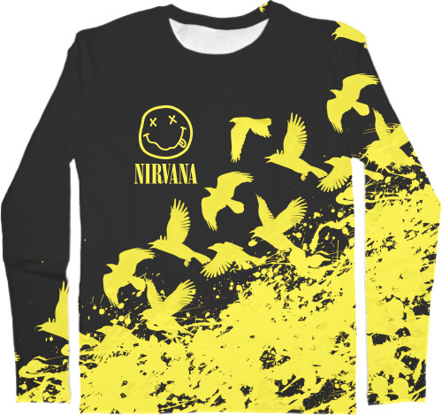 Men's Longsleeve Shirt 3D - NIRVANA (27) - Mfest