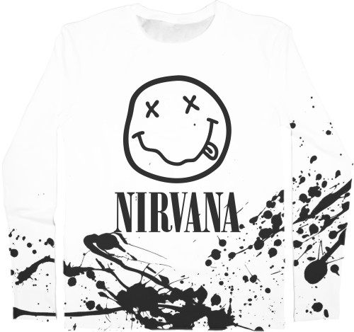 Kids' Longsleeve Shirt 3D - NIRVANA (24) - Mfest