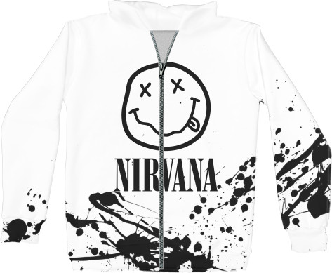 Unisex Zip-through Hoodie 3D - NIRVANA (24) - Mfest