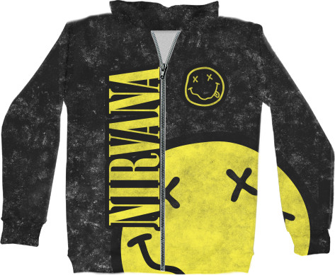 Unisex Zip-through Hoodie 3D - NIRVANA (21) - Mfest