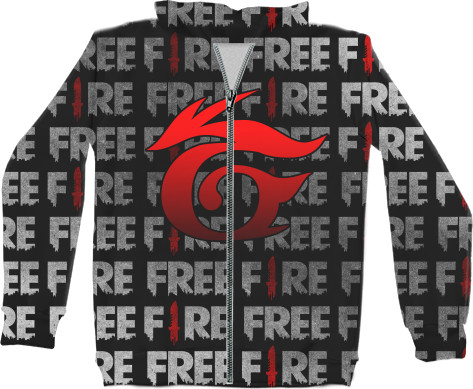 Unisex Zip-through Hoodie 3D - Garena Free Fire [5] - Mfest