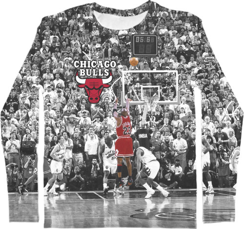 Футболка з Довгим Рукавом 3D Дитяча - Chicago Bulls [8] - Mfest