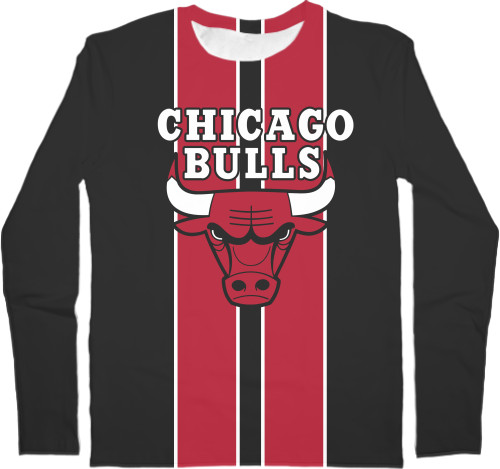 Футболка з Довгим Рукавом Чоловіча 3D - Chicago Bulls [3] - Mfest