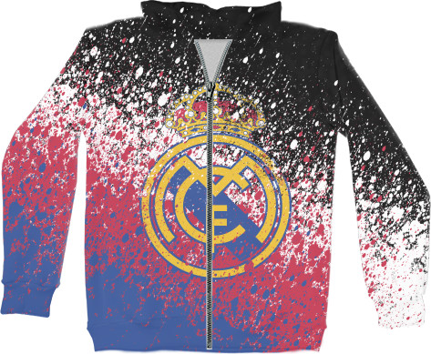 Unisex Zip-through Hoodie 3D - Real Madrid CF [15] - Mfest